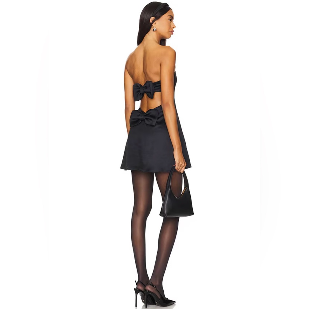 MAJORELLE x Emily Gemma Kelsey Mini Dress in Black Large